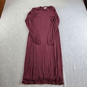 Gap Dress Womens Medium Burgendy Sweater Ribbed Knit Long Sleeve Boat Neck